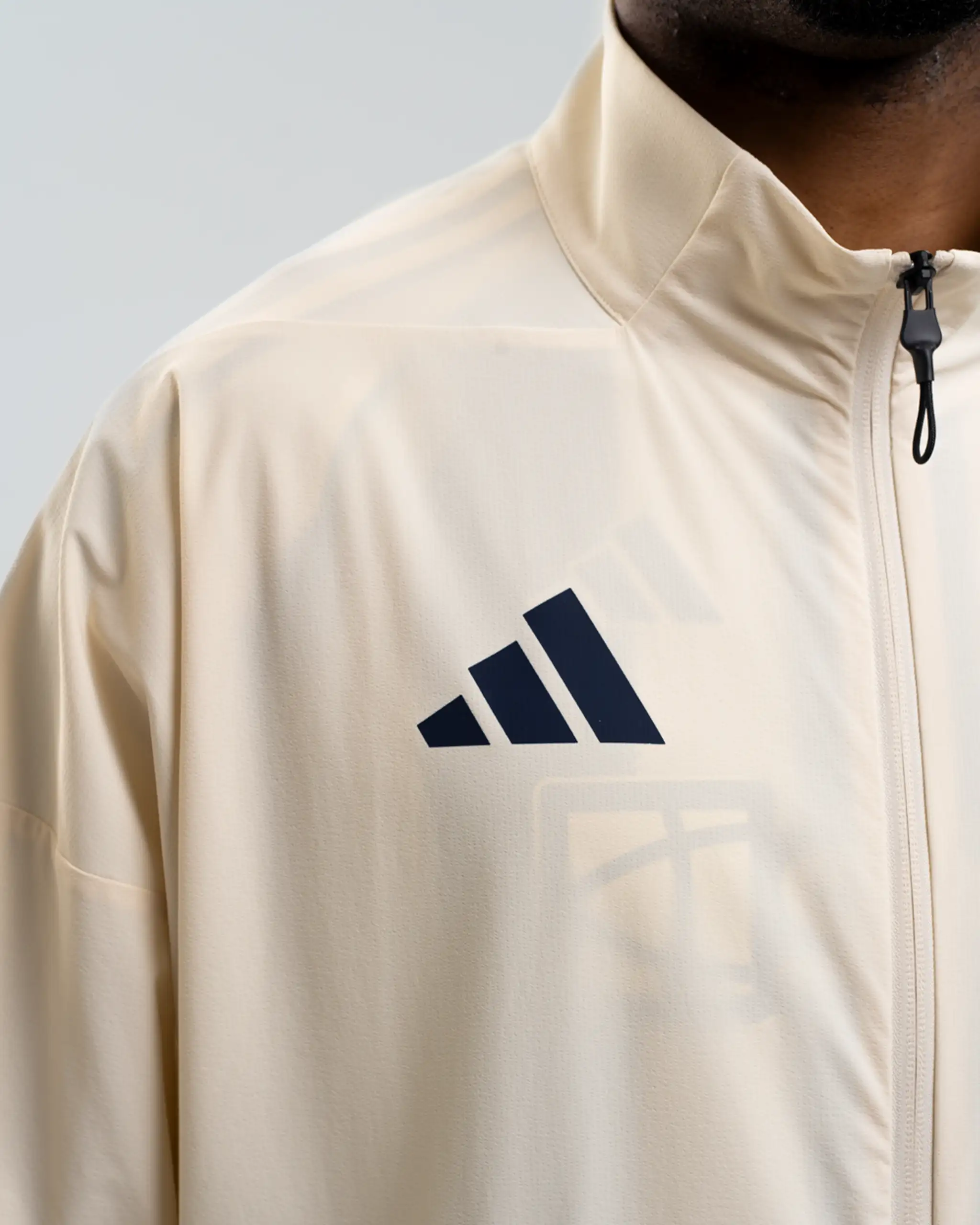 Newcastle United adidas 25/26 Off White Anthem Jacket - Image 3