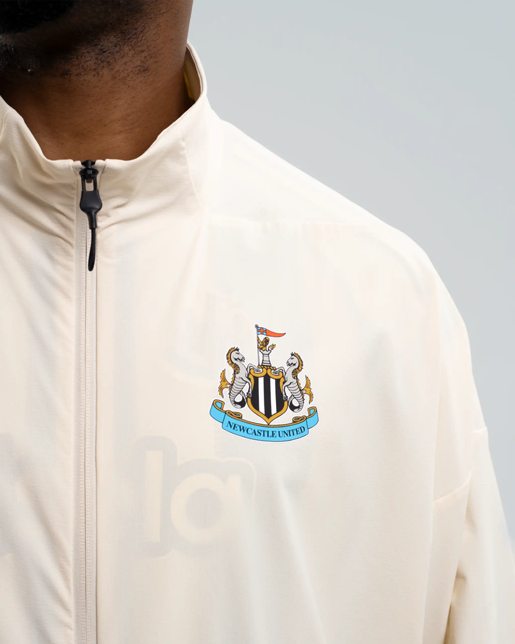 Newcastle United adidas 25/26 Off White Anthem Jacket - Image 5