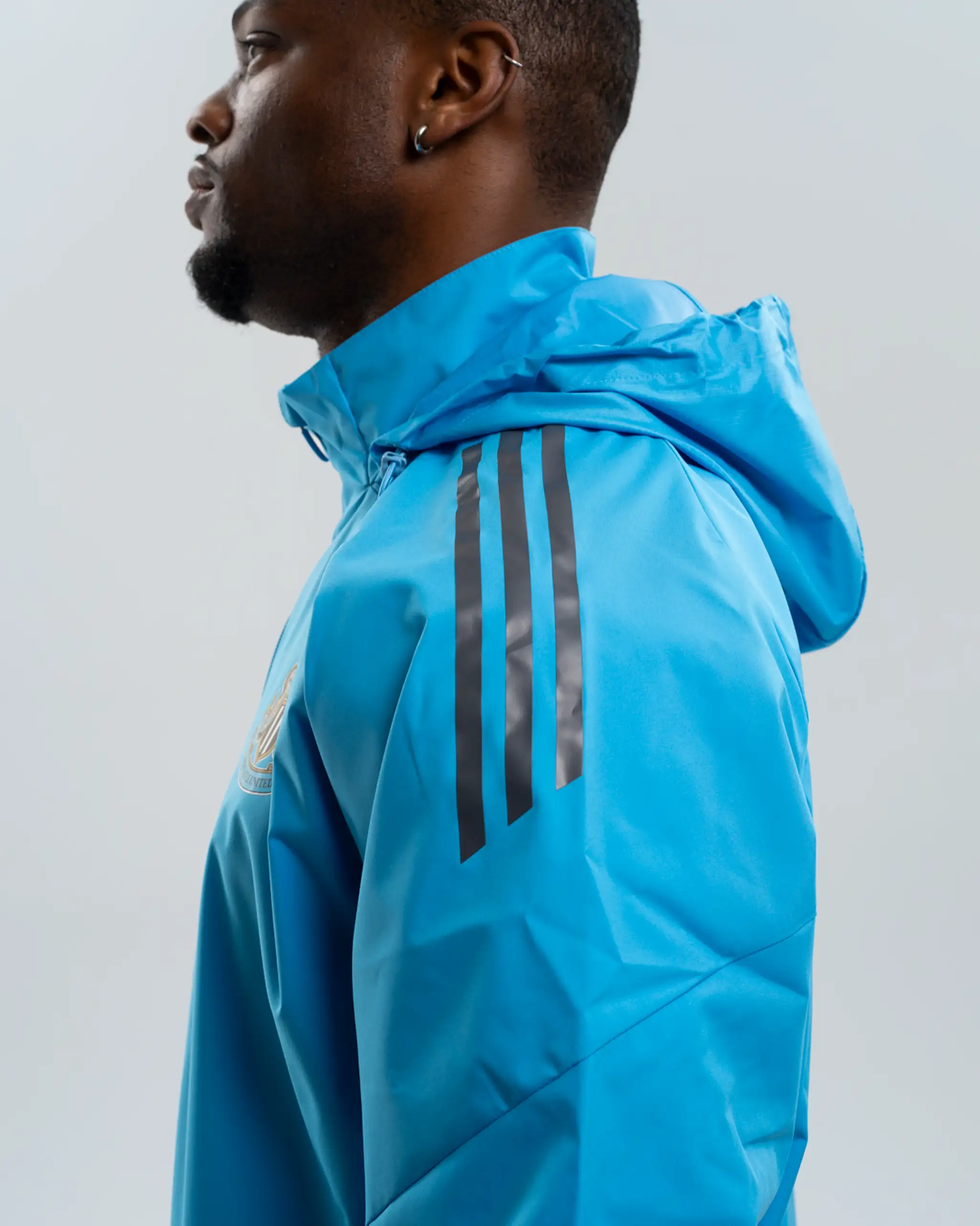 Newcastle United adidas 25/26 Players Range Blue All Weather Jacket - Image 5