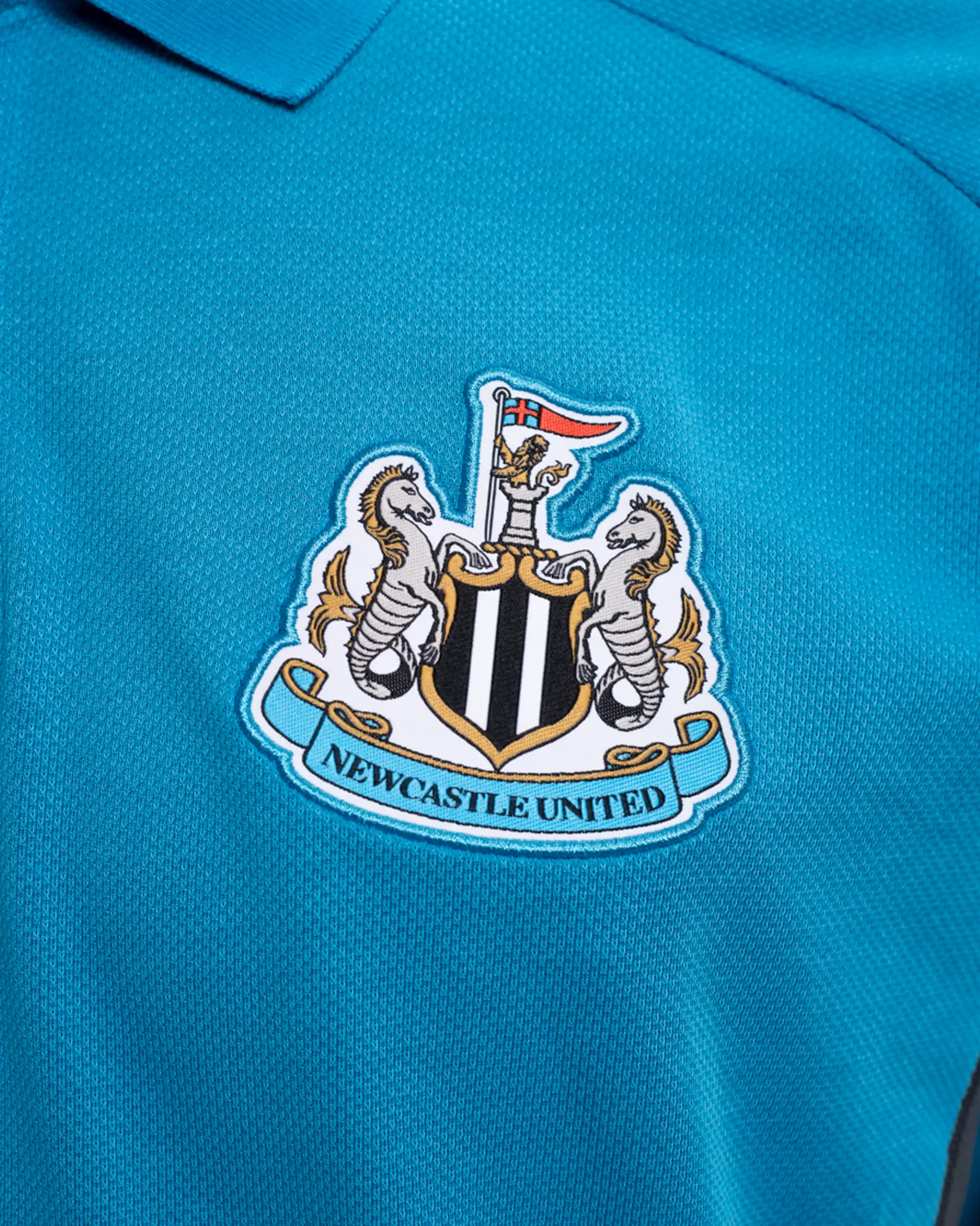 Newcastle United adidas 25/26 Players Range Blue Polo Shirt - Image 3