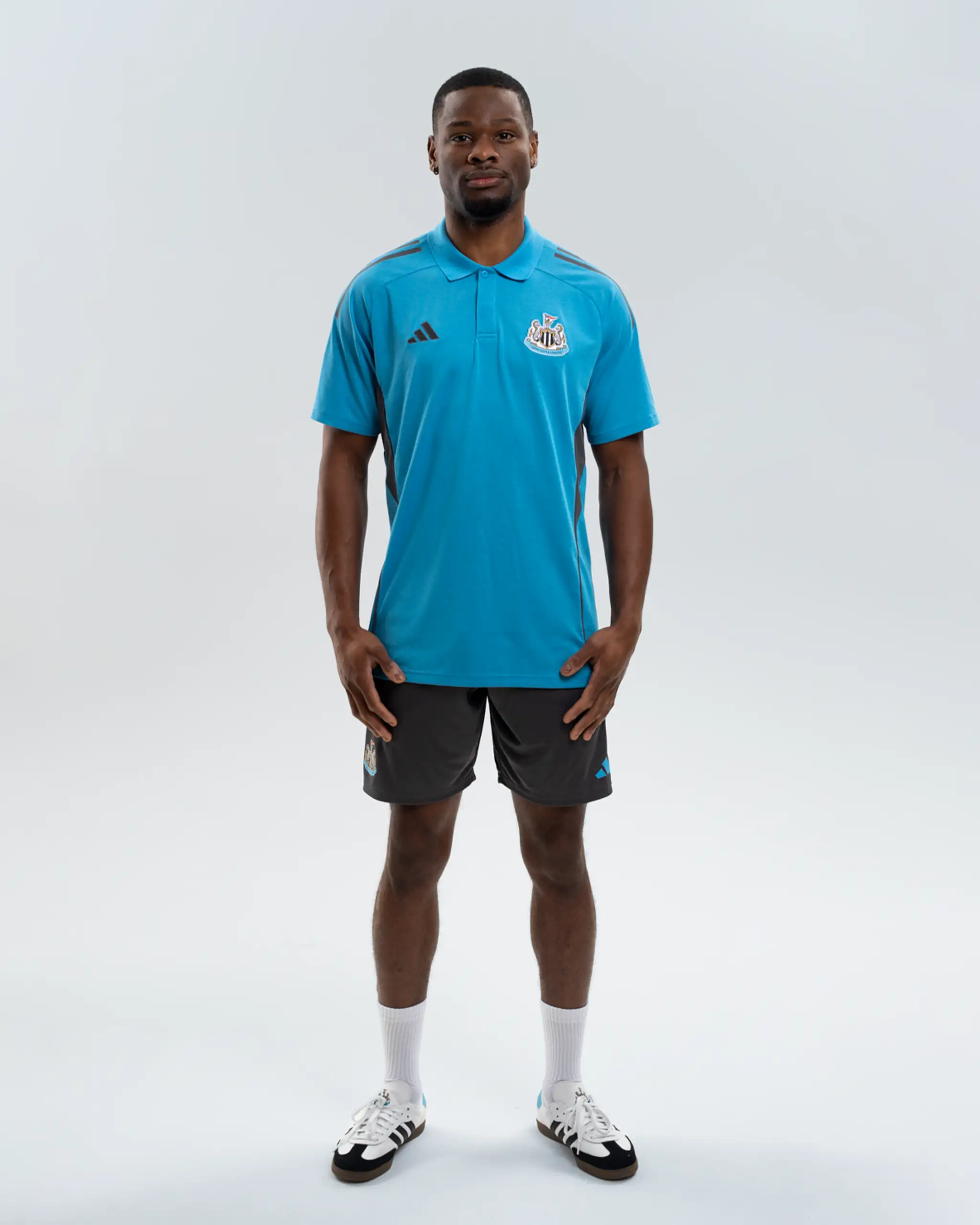 Newcastle United adidas 25/26 Players Range Blue Polo Shirt - Image 7