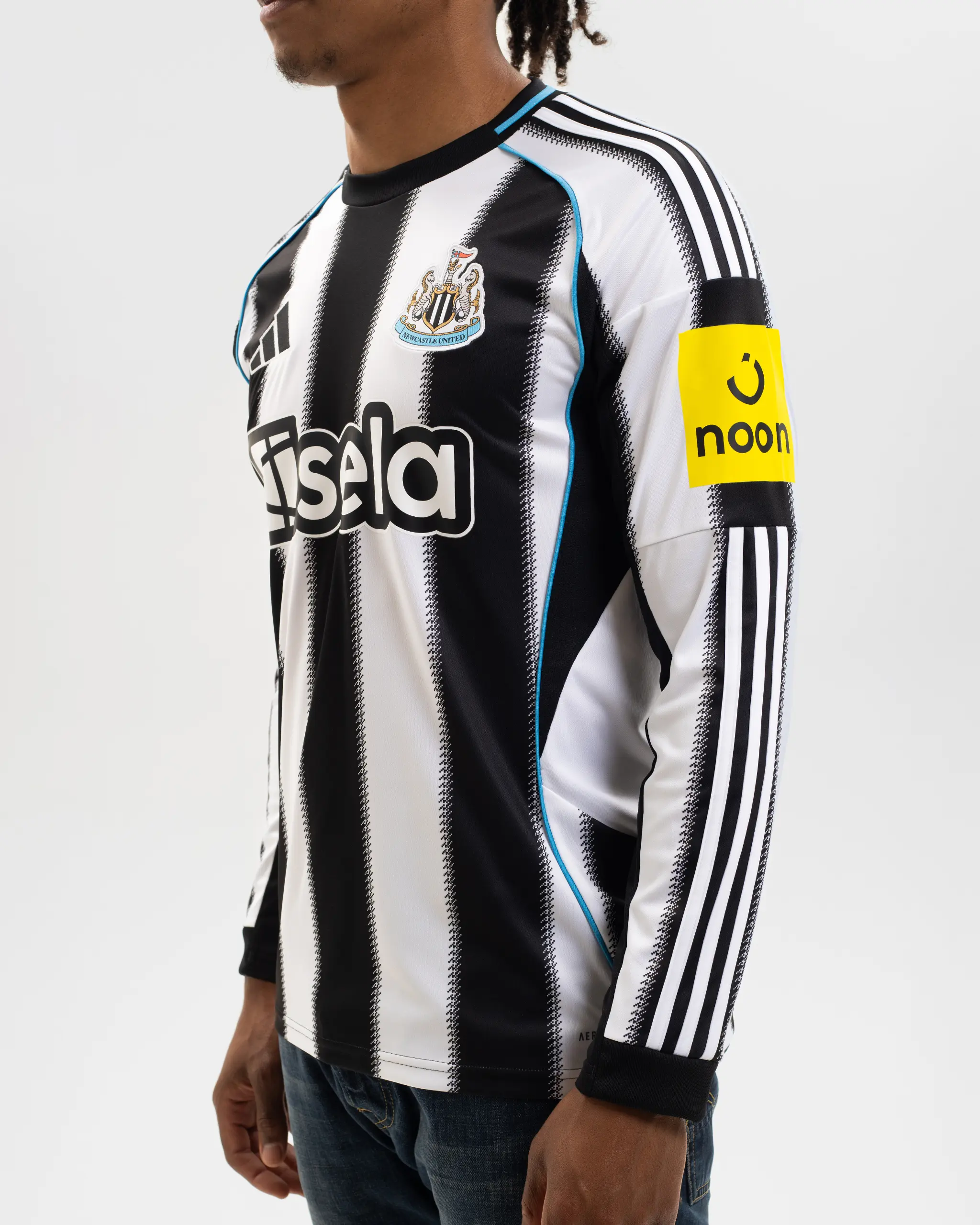 Newcastle United adidas Men's 25/26 Long Sleeve Home Shirt - Image 5