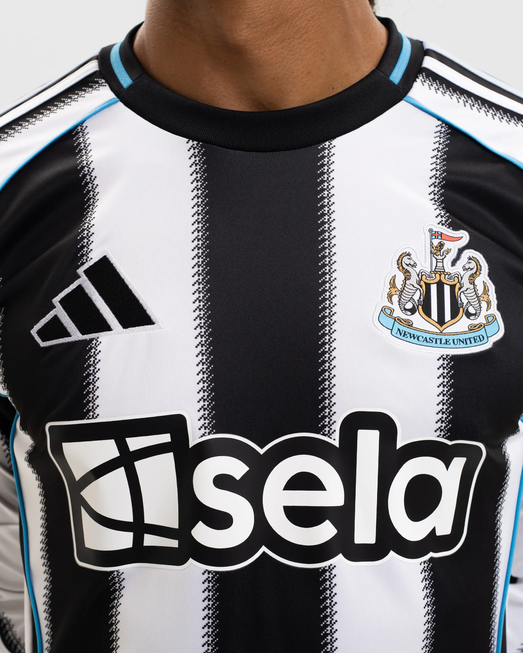 Newcastle United adidas Men's 25/26 Long Sleeve Home Shirt - Image 6