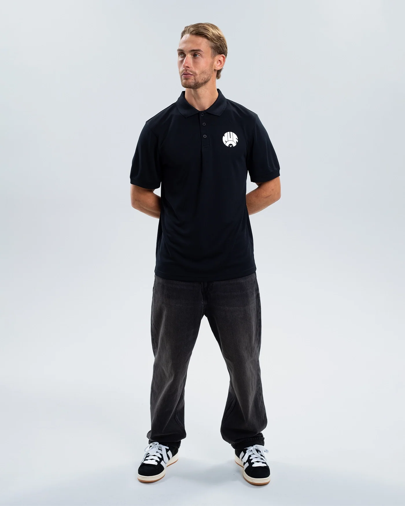 Newcastle United Black Tech Polo Shirt - Image 4