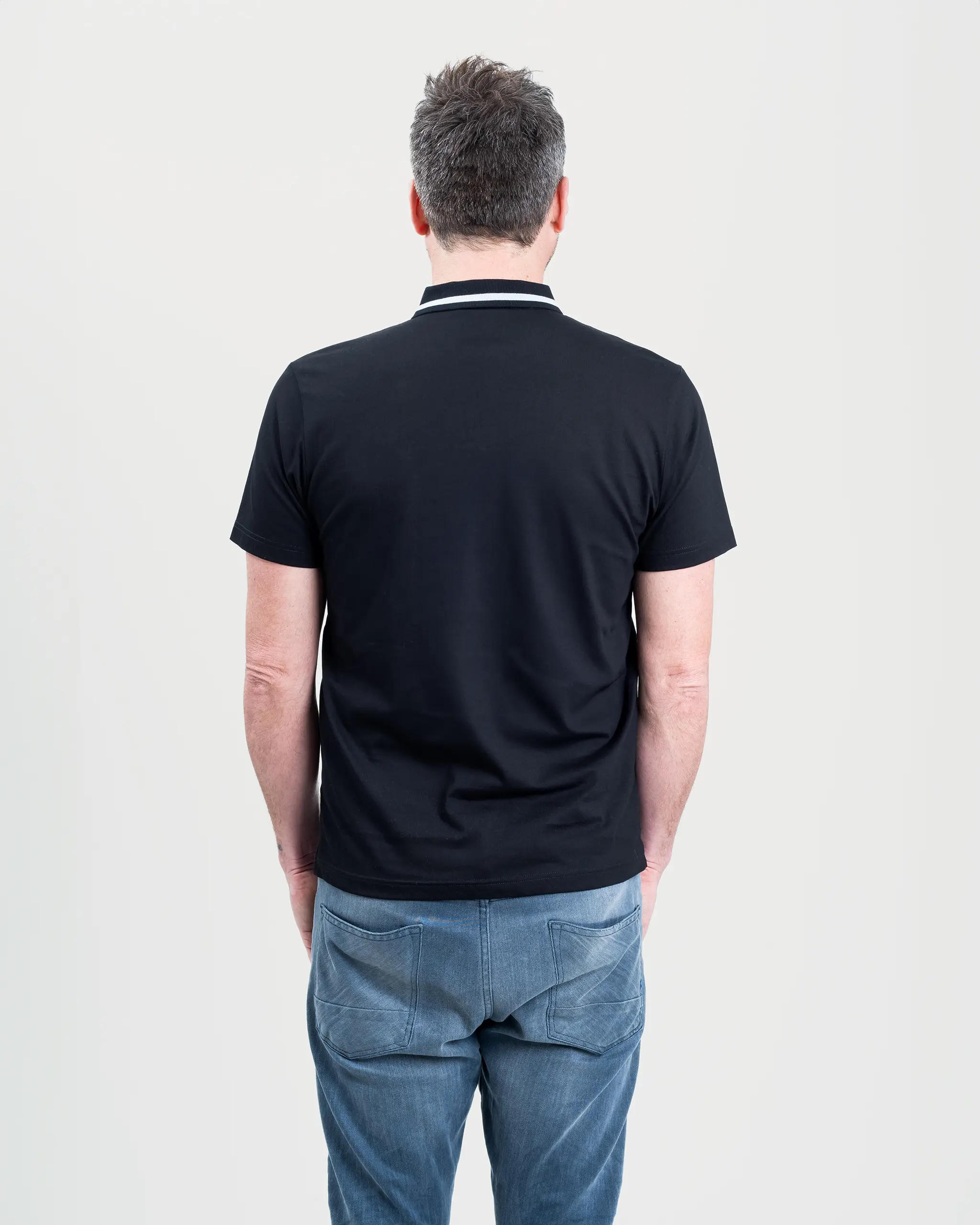 Newcastle United Black Tipped Polo Shirt - Image 6