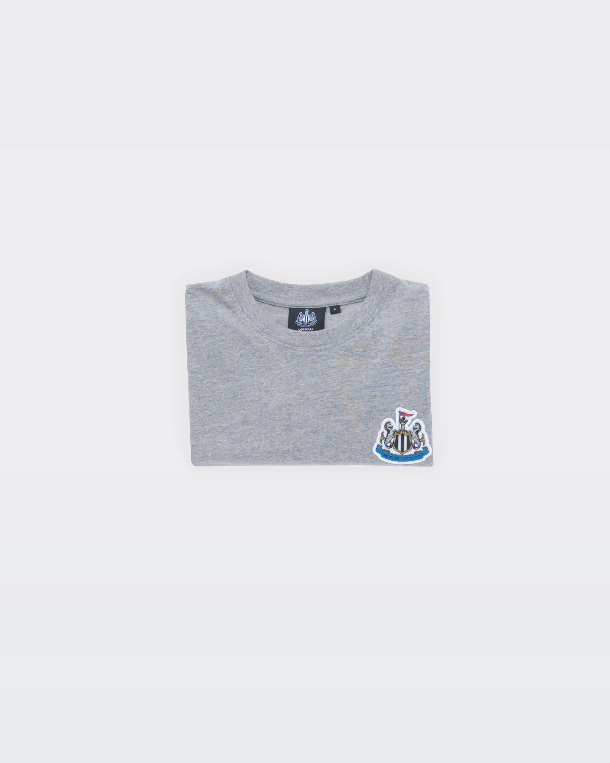 Newcastle United Kids' Grey Marl Terrace Crest T-Shirt - Image 5