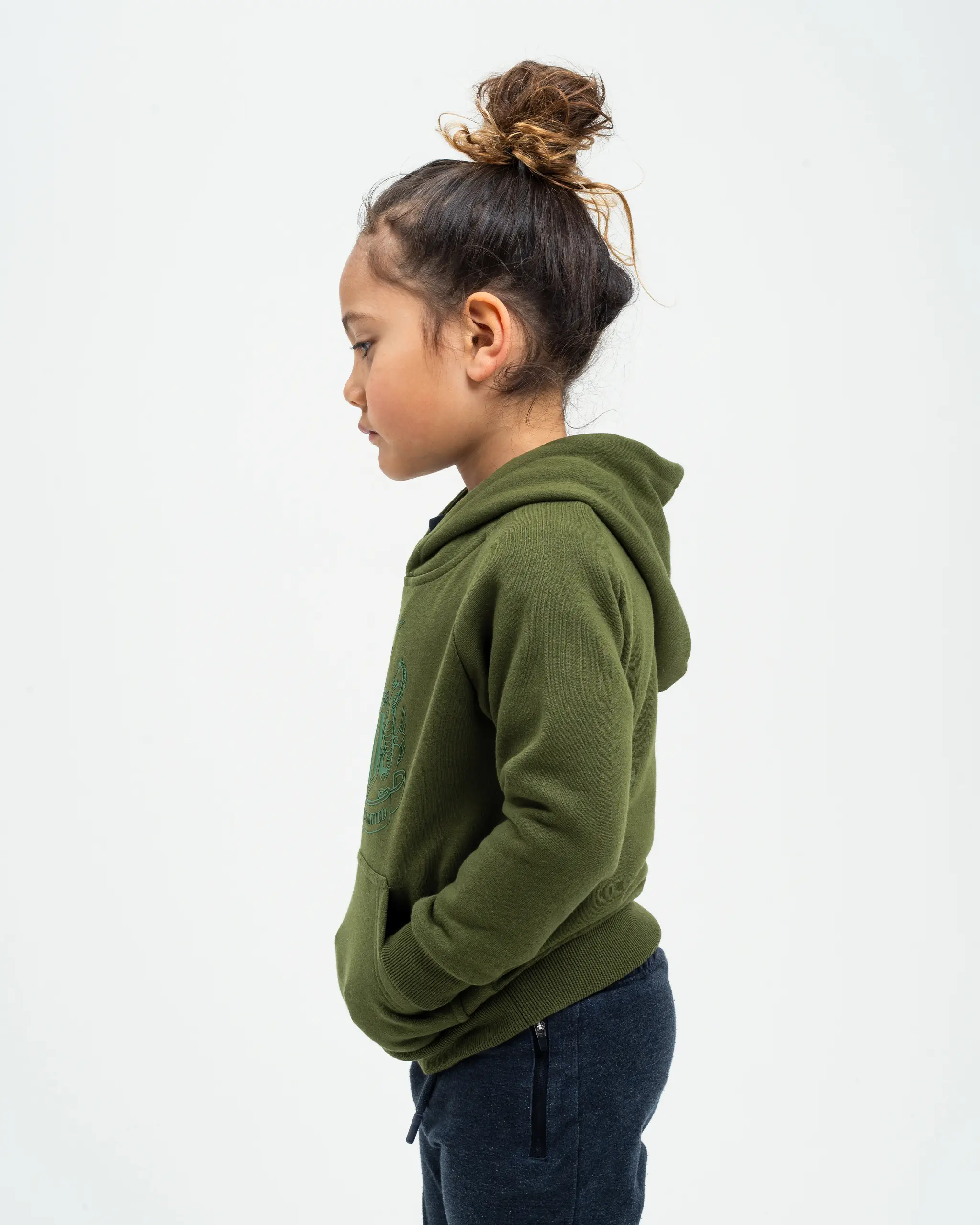 Newcastle United Kids' Khaki Raglan Hoodie - Image 4