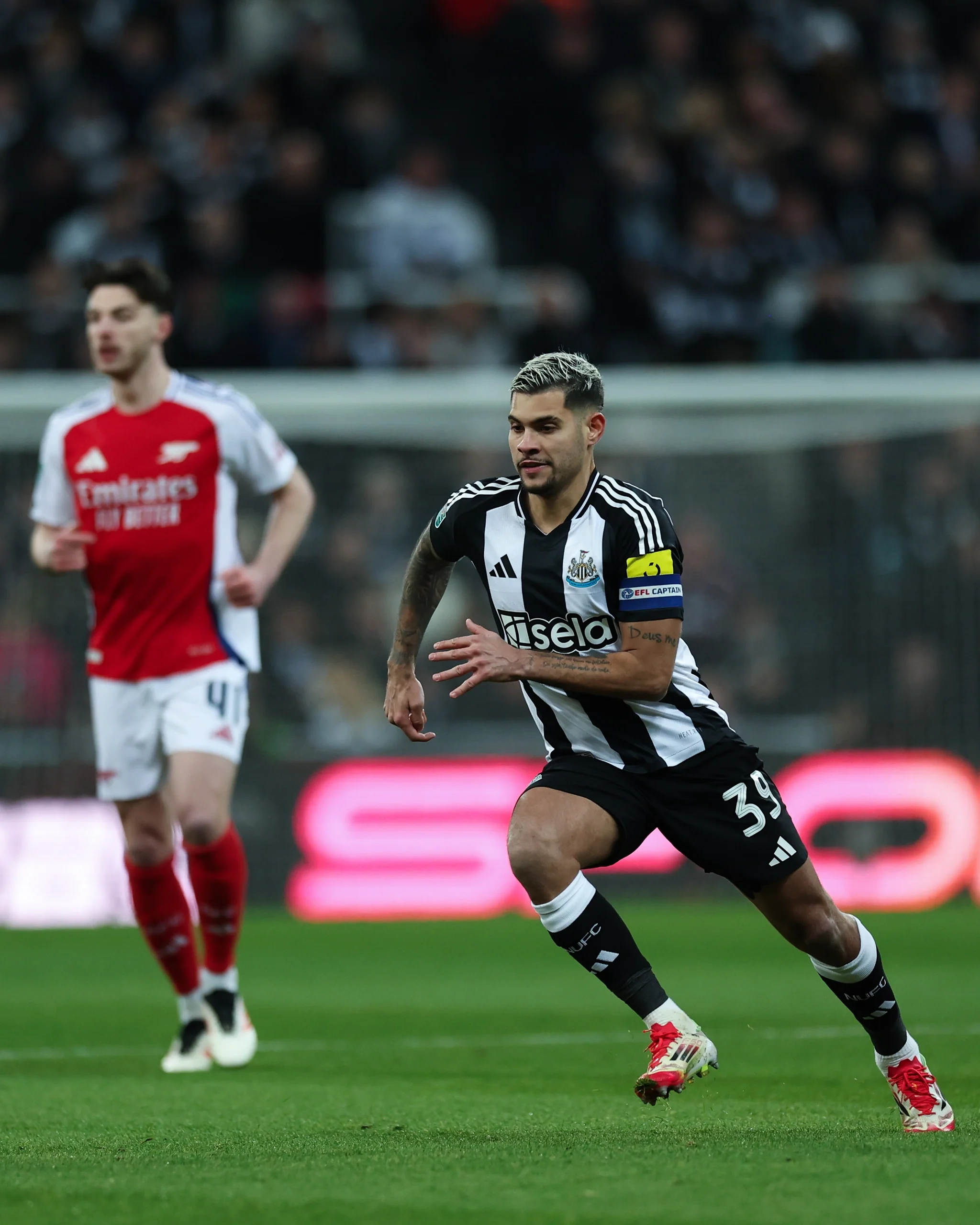 Newcastle United BRUNO G. 24/25 Match Worn Signed Shirt - Arsenal Carabao Cup Semi-Final (H) - Image 5