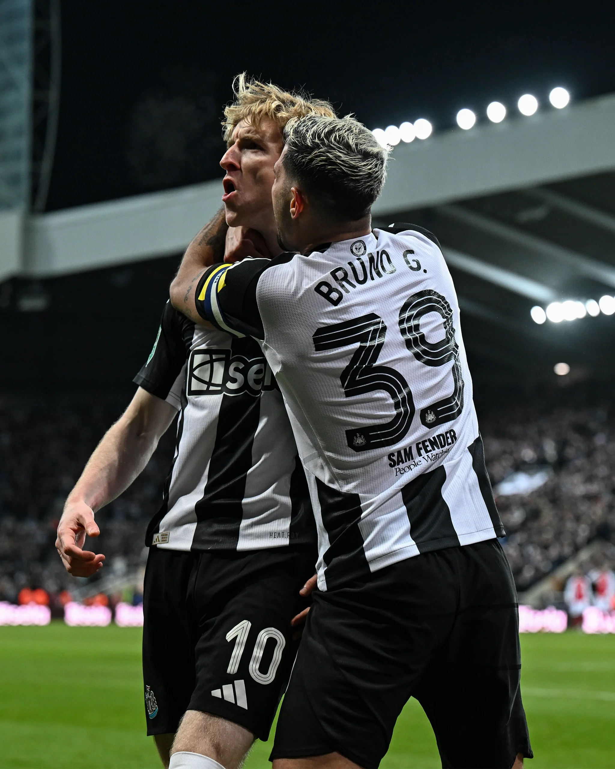 Newcastle United BRUNO G. 24/25 Match Worn Signed Shirt - Arsenal Carabao Cup Semi-Final (H) - Image 7