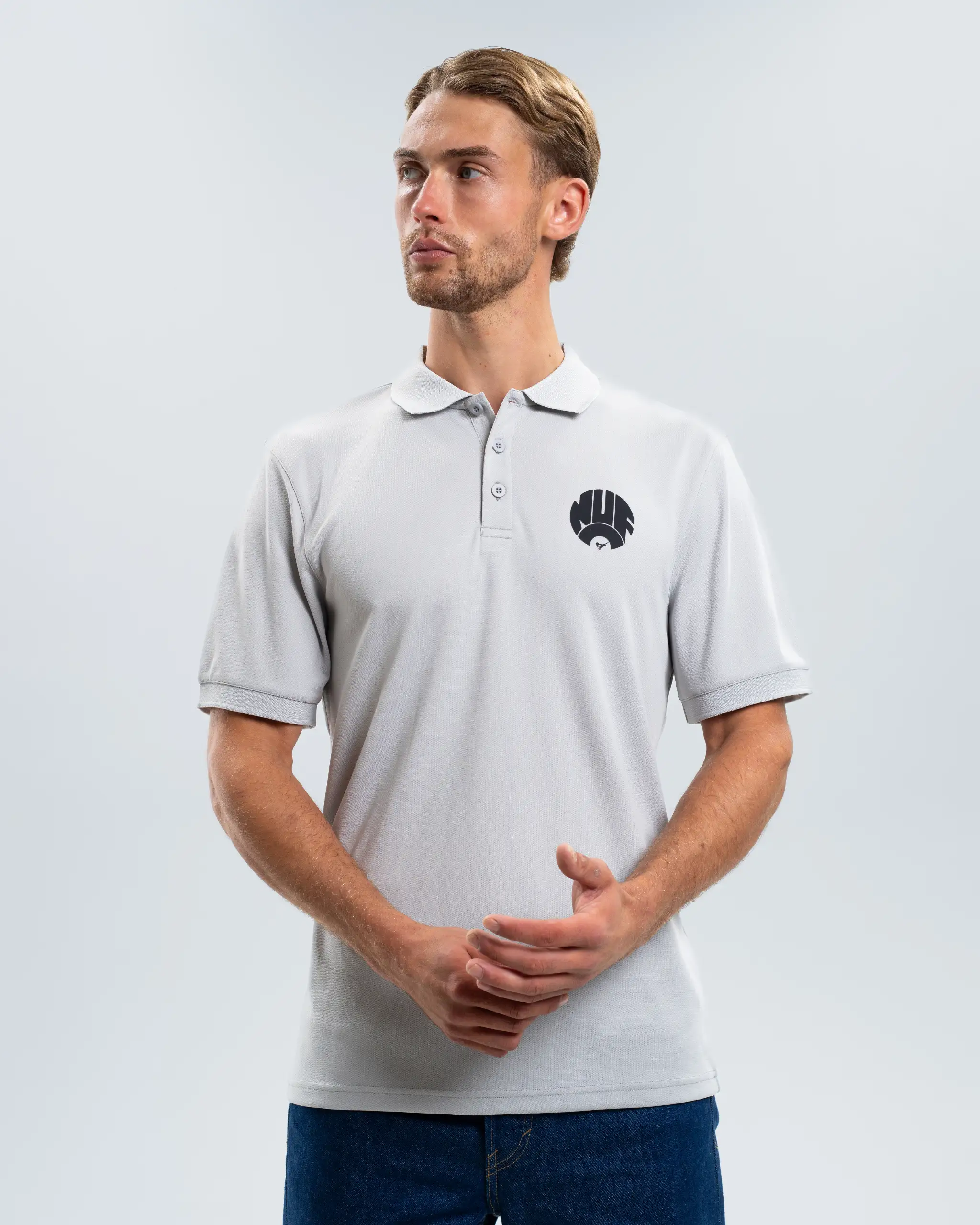 Newcastle United Cool Grey Tech Polo Shirt - Image 5