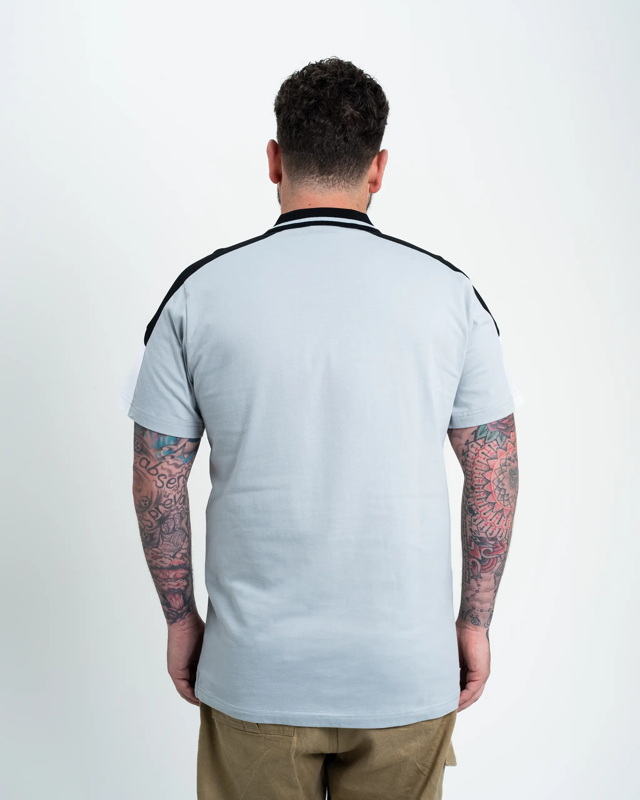 Newcastle United Grey Archive Tipped Polo Shirt - Image 7