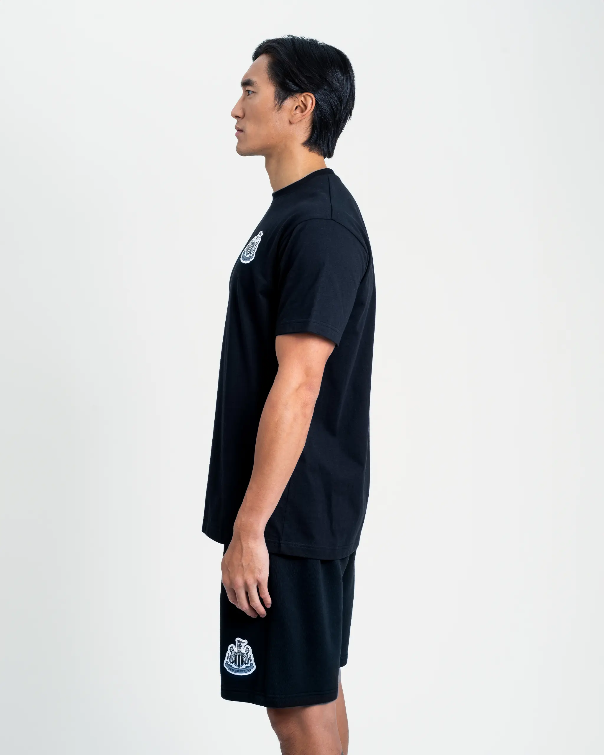 Newcastle United Men's Black Terrace Crest T-Shirt - Image 4