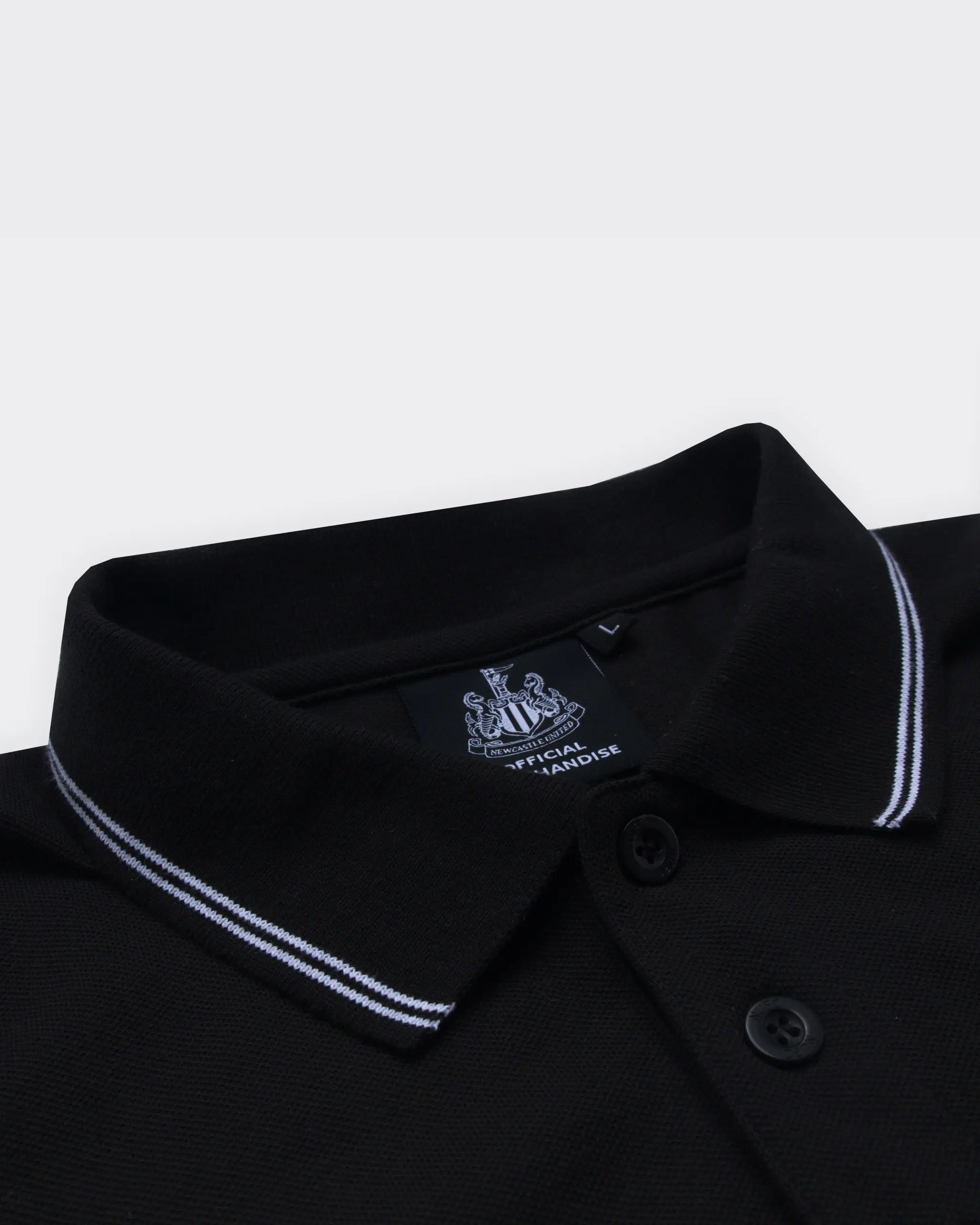 Newcastle United Men's Black Terrace Pique Polo - Image 4