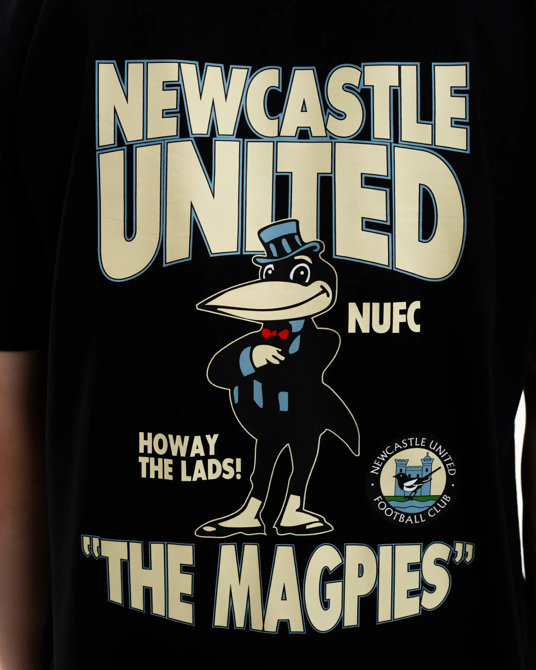 Newcastle United Men's Mr Magpie Black T-Shirt - Image 4
