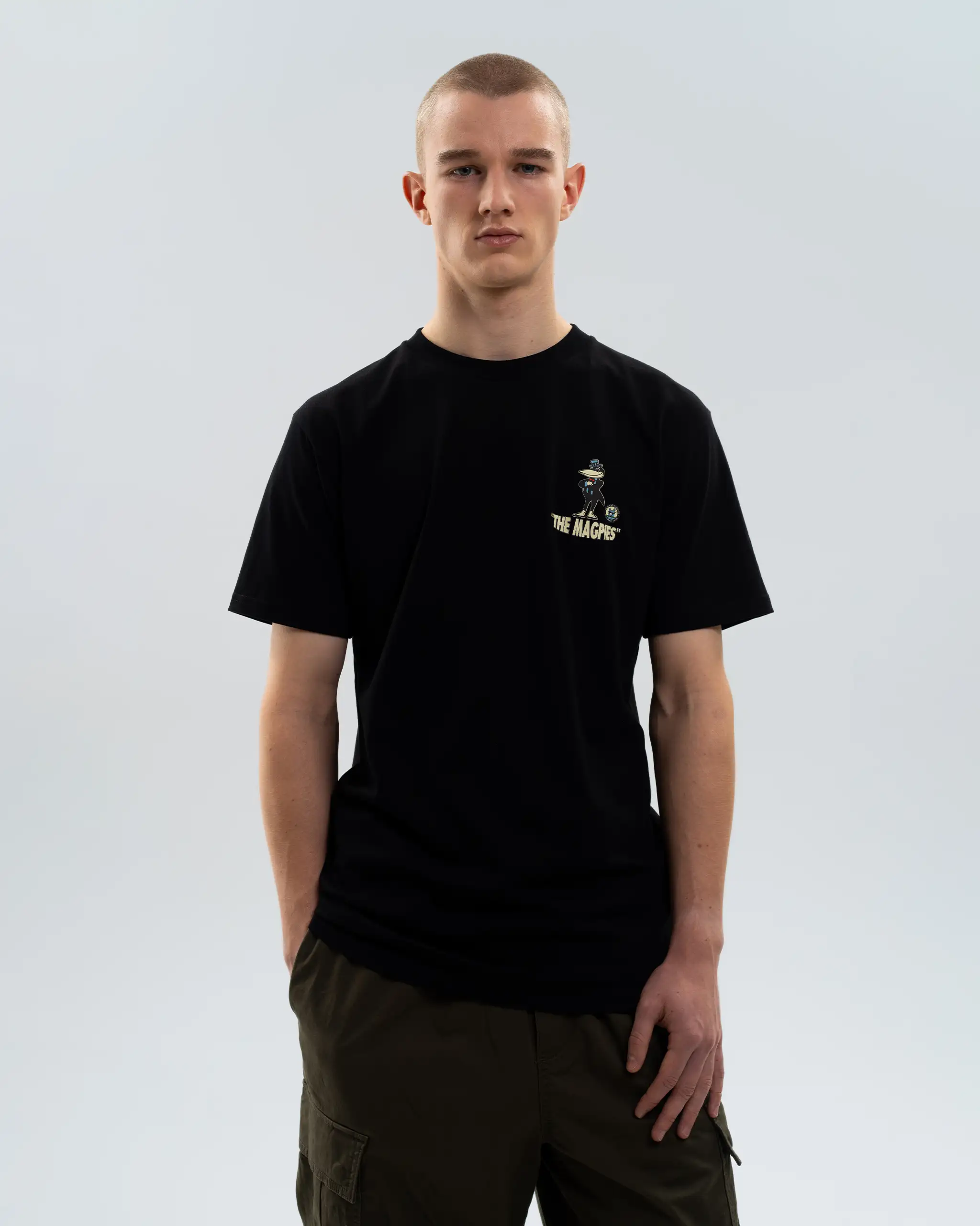 Newcastle United Men's Mr Magpie Black T-Shirt - Image 6