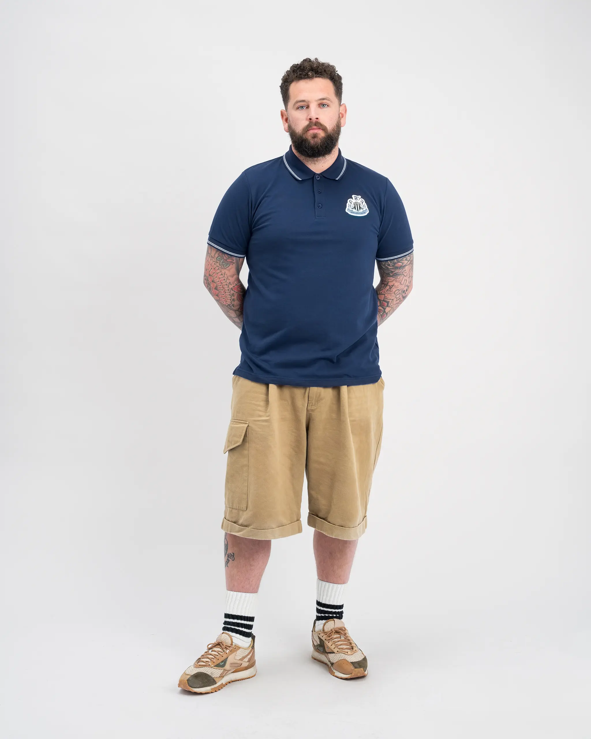 Newcastle United Men's Navy Terrace Pique Polo - Image 3