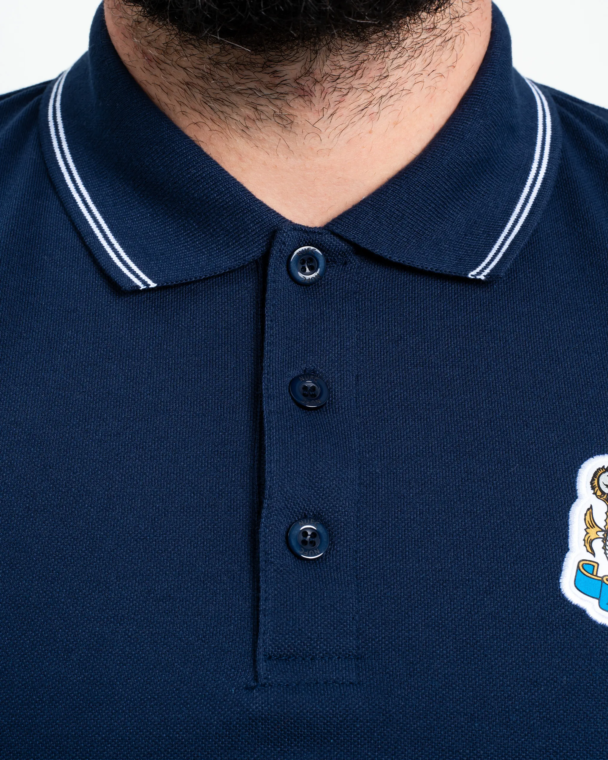 Newcastle United Men's Navy Terrace Pique Polo - Image 4