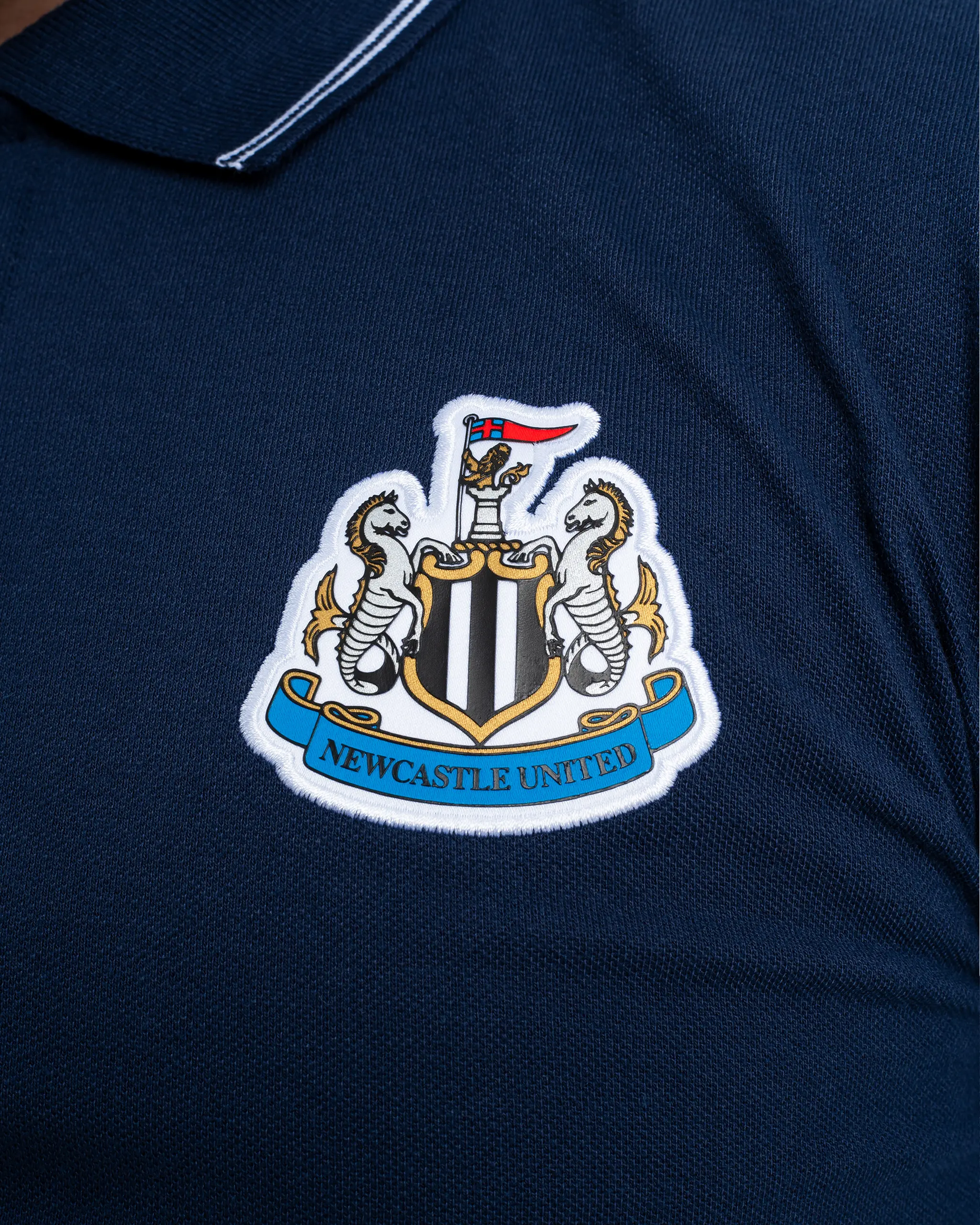 Newcastle United Men's Navy Terrace Pique Polo - Image 5