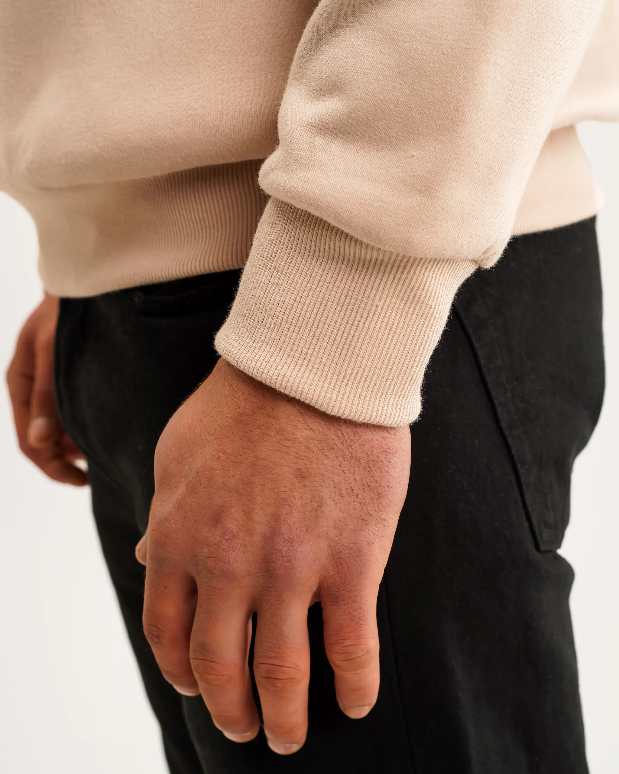 Newcastle United Men's Oat 1/4 Zip Sweatshirt - Image 4