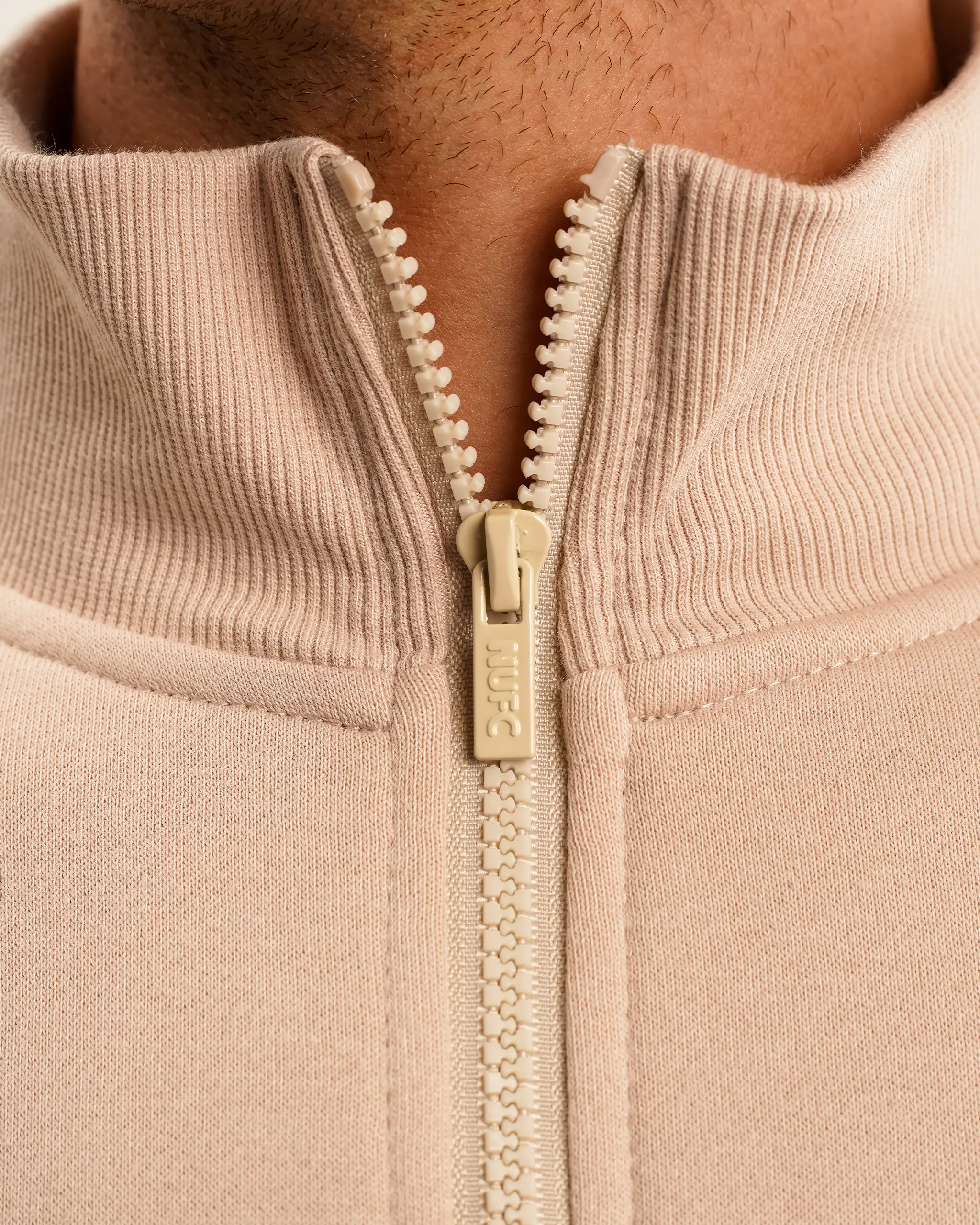 Newcastle United Men's Oat 1/4 Zip Sweatshirt - Image 6