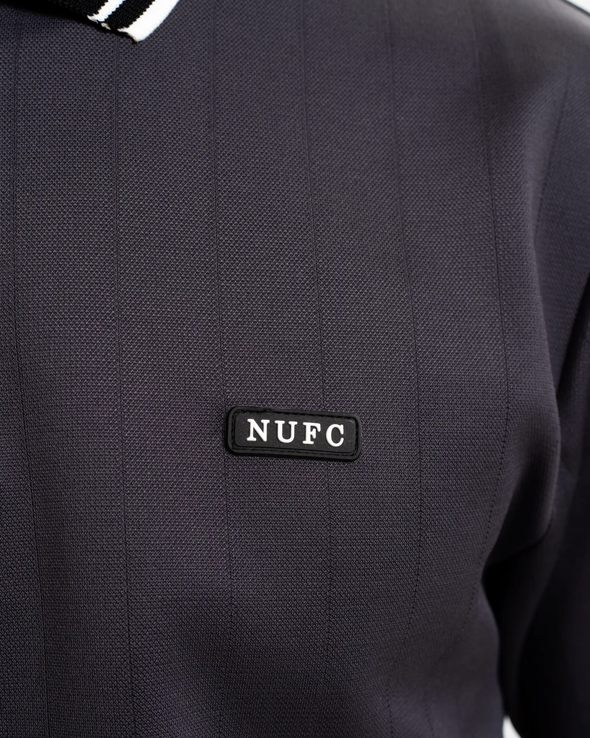 Newcastle United Men's Tonal Stripe Grey Polo Shirt - Image 5