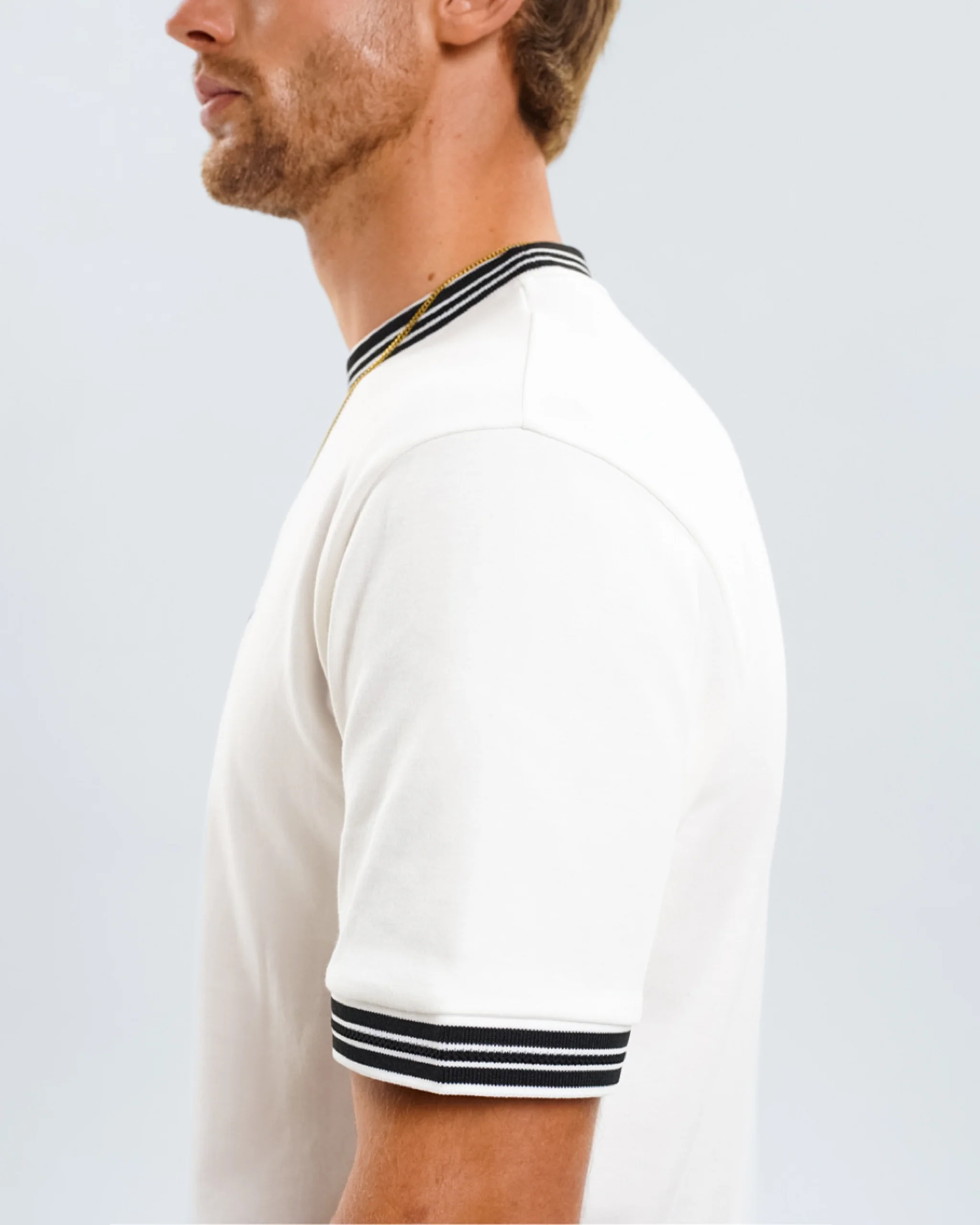 Newcastle United Men's White Waffle Ribbed T-Shirt - Image 6