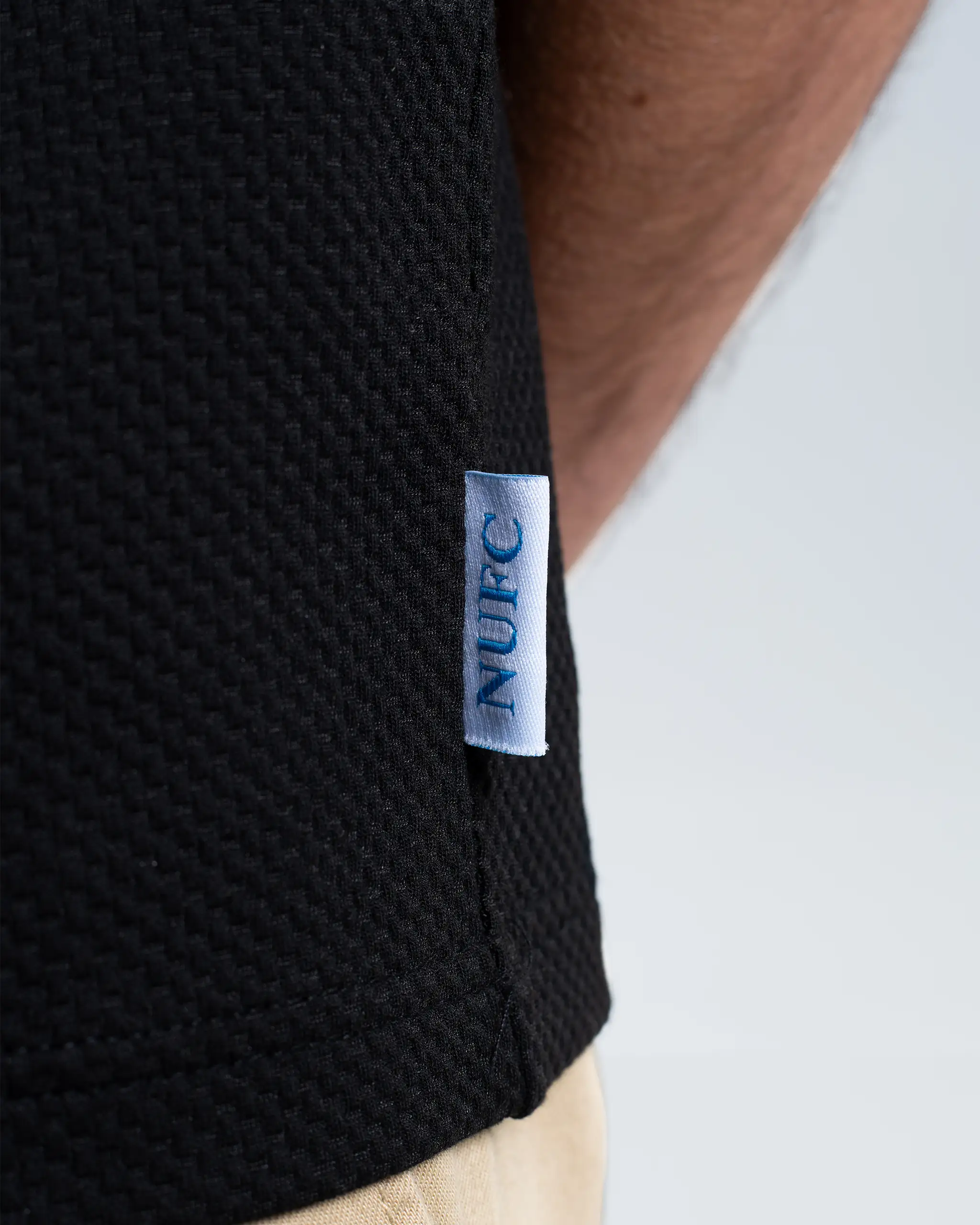 Newcastle United Men's Zipped Black Polo Shirt - Image 5