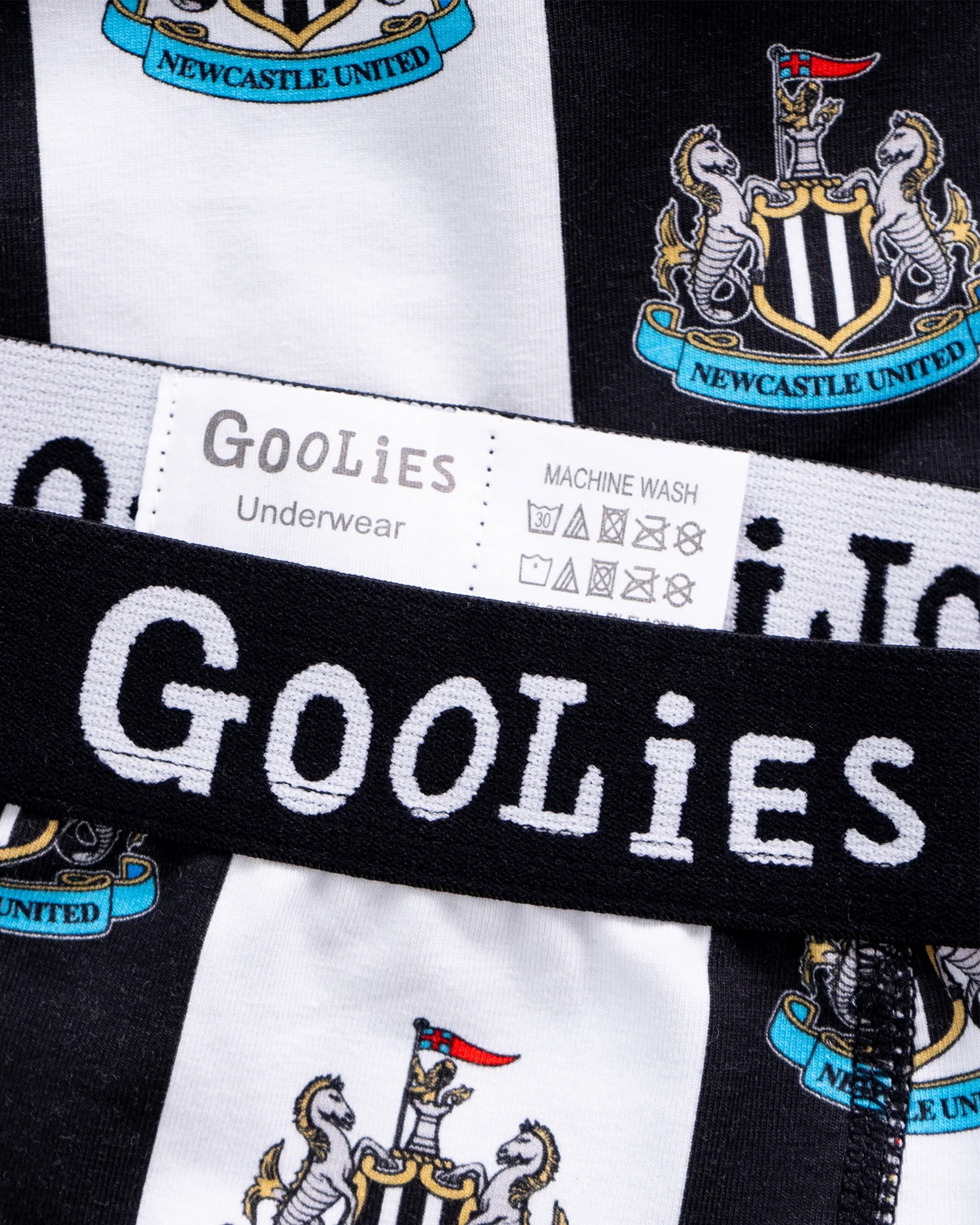 Newcastle United OddBalls Kids' Striped Goolies Boxer Shorts - Image 4