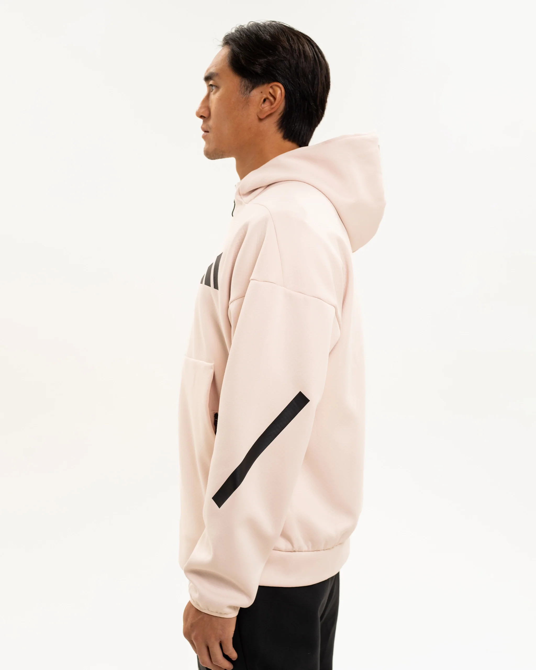 Newcastle United adidas Men's Z.N.E. Pink Full Zip Hoodie - Image 4