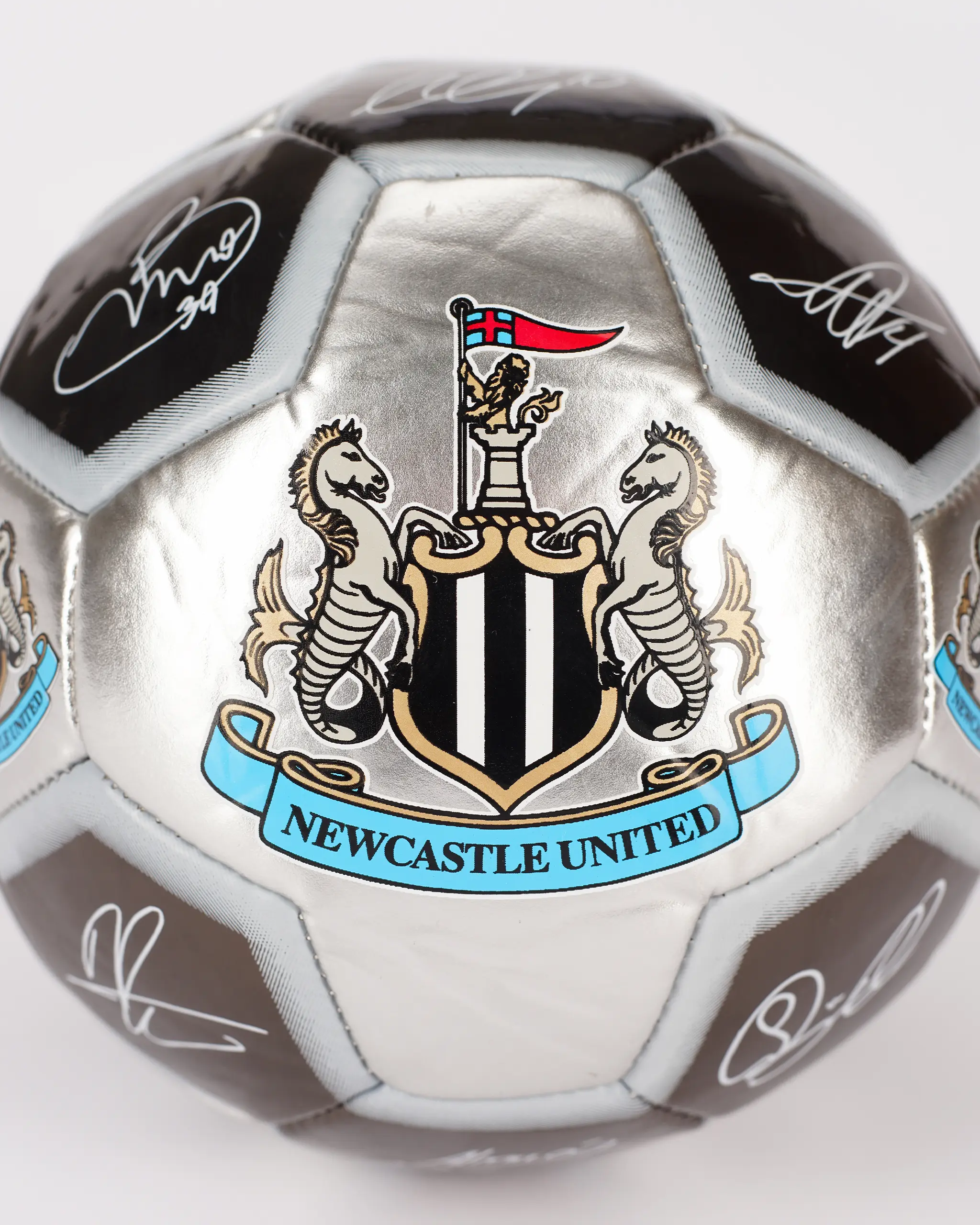 Newcastle United Size 5 Metallic Signature Football - Image 4
