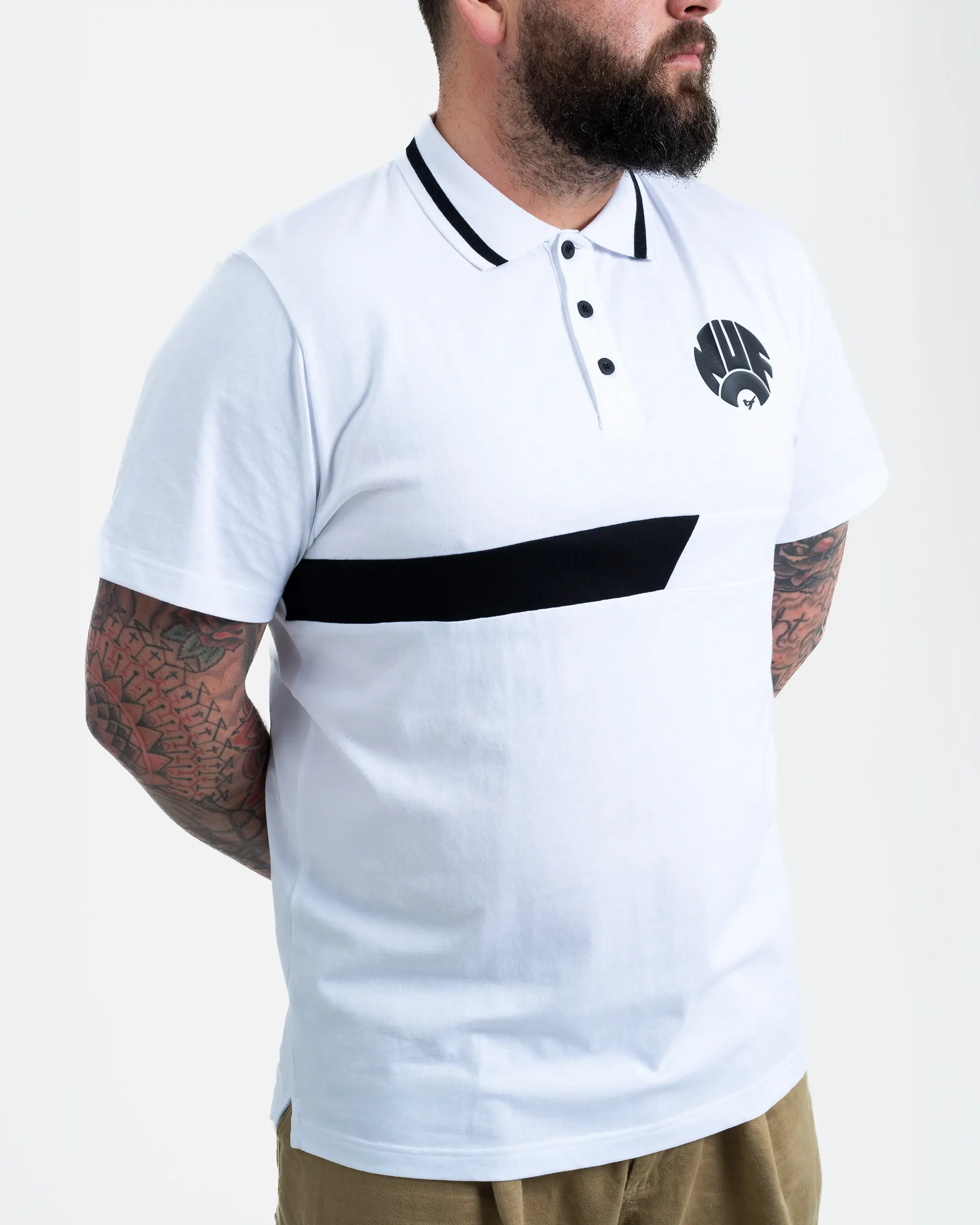 Newcastle United Archive White Tipped Polo Shirt - Image 3
