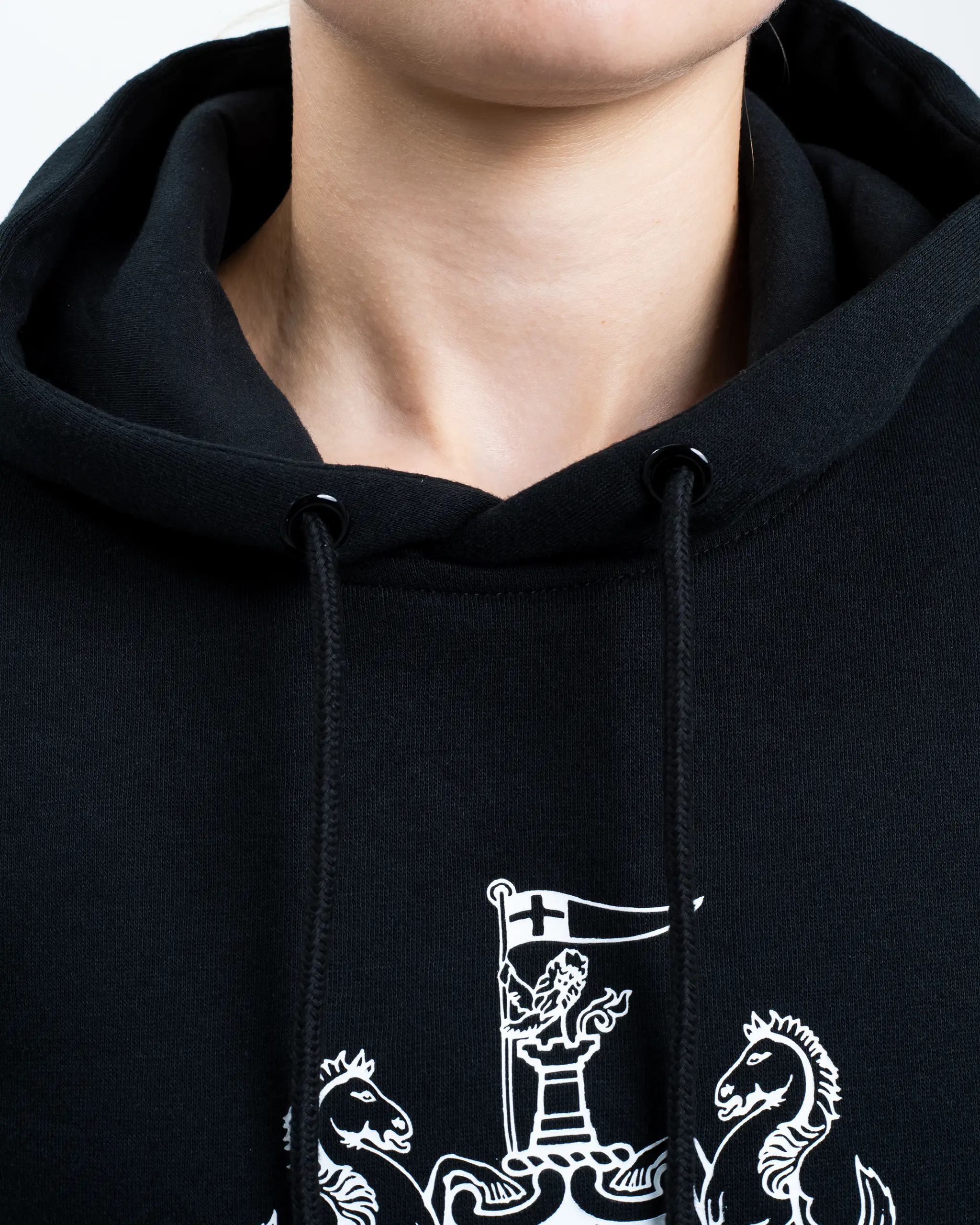 Newcastle United Women's Black Terrace Large Crest Hoodie - Image 4